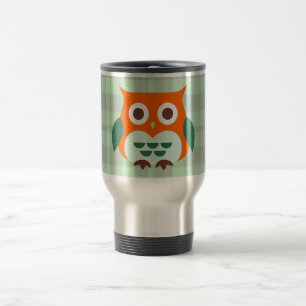 Mug De Voyage Hibou orange mignon
