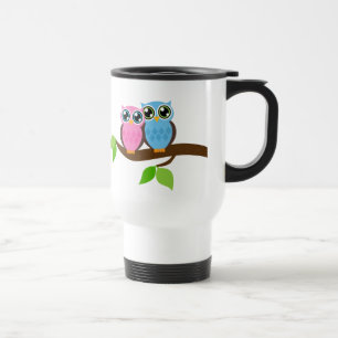 Mug De Voyage Hiboux romantiques doux