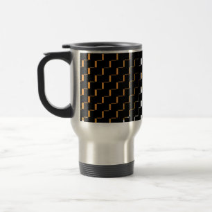Mug De Voyage Hippie géométrique 2 de noir d'or de fusion de