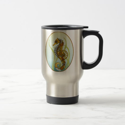 Mug De Voyage Hippocampe de Steampunk (Droit)