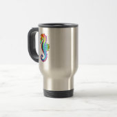 Mug De Voyage Hippocampe polygonal arc-en-ciel (Devant gauche)