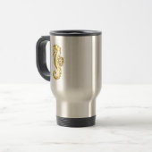 Mug De Voyage Hippocampe Polygonal Or (Devant gauche)