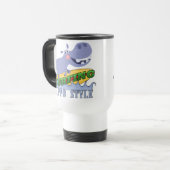 Mug De Voyage Hippopotame de surfer (Devant gauche)