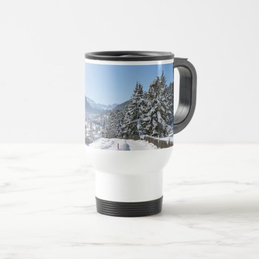 Mug De Voyage Hiver à St. Moritz (Devant droit)