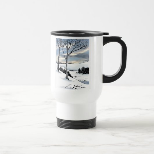 Mug De Voyage Hiver Hillside (Droite)