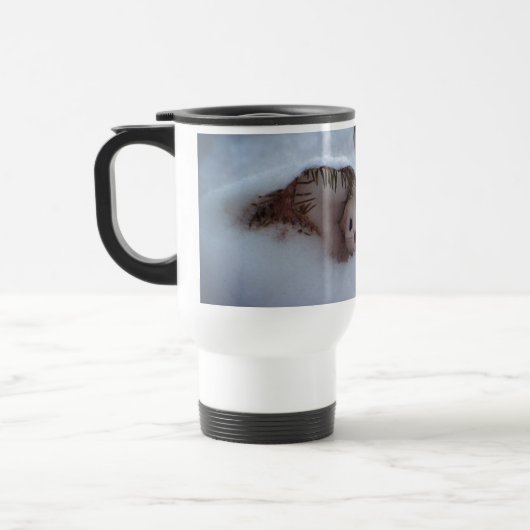 Mug De Voyage Hiver - Weasel à queue courte (Gauche)