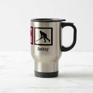 Mug De Voyage Hockey de champ d'amour de paix