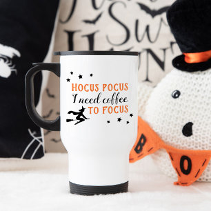 Mug De Voyage Hocus Pocus Café Pour Se Concentrer Orange Hallowe