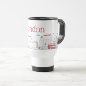 Mug De Voyage Horizon de Londres (Devant droit)