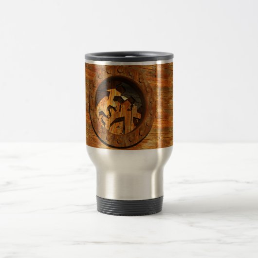 Mug De Voyage horloge en bois (Centre)