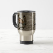 Mug De Voyage Horsemanship Horseshoe frames Cheval personnaliser (Devant gauche)