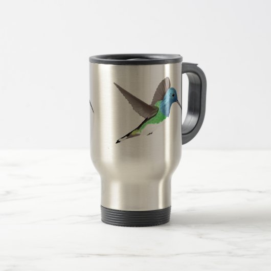 Mug De Voyage Hovering Jacobin Hummingbird - transparent. (Devant droit)