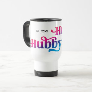 Mug De Voyage Hubby Couple Mariage Anniversaire personnalisé col
