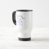 Mug De Voyage Humeur blanche Vacay Lady— (Devant gauche)