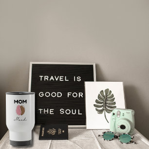 Mug De Voyage Humeur de Maman Café Cerveau Design Minimaliste