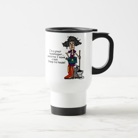 Mug De Voyage Humour de femme de charge (Droite)