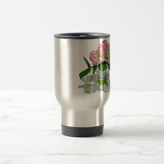 Mug De Voyage Hydrangeas et jarre de Mason (Centre)