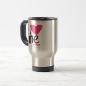 Mug De Voyage I coeur je magenta (Devant gauche)