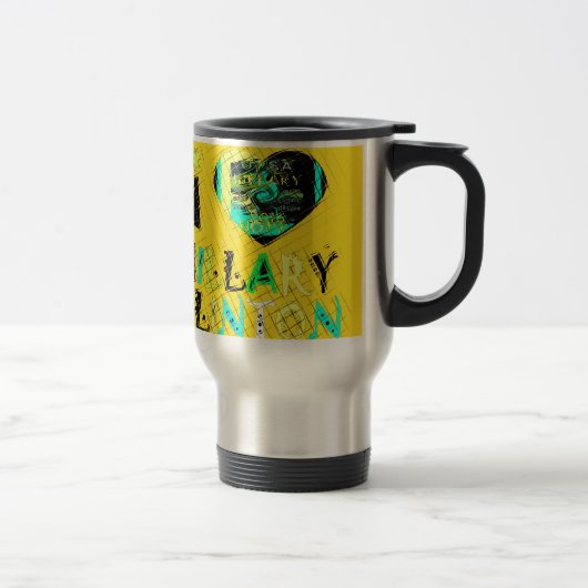 Mug De Voyage I Heart Hillary Clinton : Graffiti Expression Art (Droit)