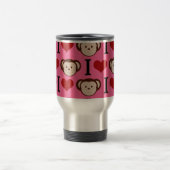 Mug De Voyage I Heart Monkey Pink I Love Monkeys Valentines (Centre)
