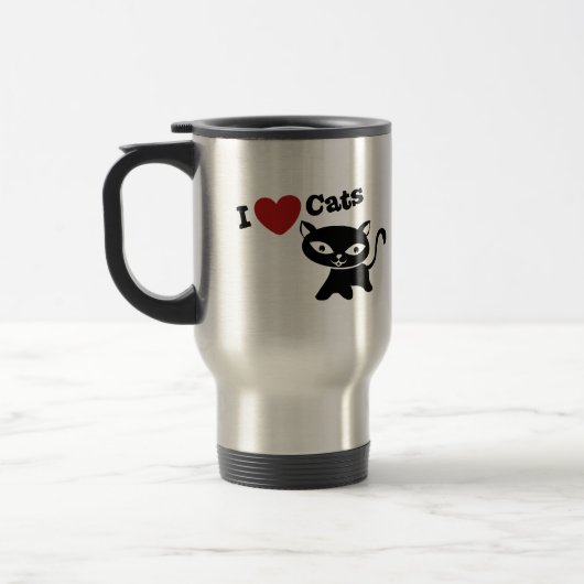 Mug De Voyage I love cats (Gauche)
