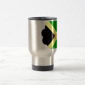 Mug De Voyage I Love Jamaica Text on Flag Art Print (Centre)