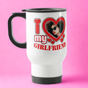 Mug De Voyage I Love My Girlfriend Photo Texte personnalisé