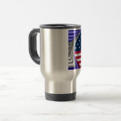 Mug De Voyage I Love U.S.A. Swirl : Patriotic Heart Art Imprimer (Devant gauche)