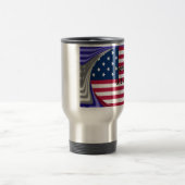 Mug De Voyage I Love U.S.A. Swirl : Patriotic Heart Art Imprimer (Centre)