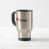 Mug De Voyage I magenta de mode de coeur (Devant gauche)