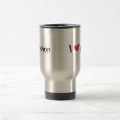 Mug De Voyage I magenta de mode de coeur (Centre)