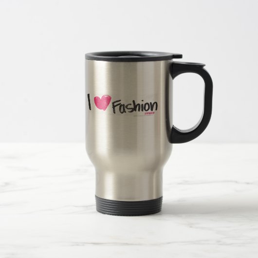 Mug De Voyage I magenta de mode de coeur (Droit)