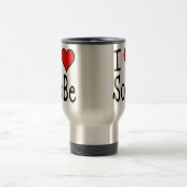 Mug De Voyage I plage de sud de coeur (Centre)