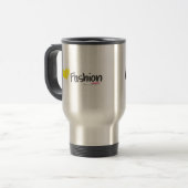 Mug De Voyage I rose de mode de coeur (Devant gauche)