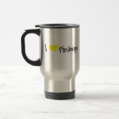 Mug De Voyage I rose de mode de coeur (Gauche)