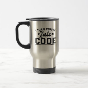 Mug De Voyage I Turn Coffee into Code Funny Programmer Life Gift