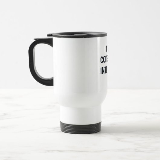 Mug De Voyage I Turn Coffee Into Code - Funny Programmer Quote (Gauche)