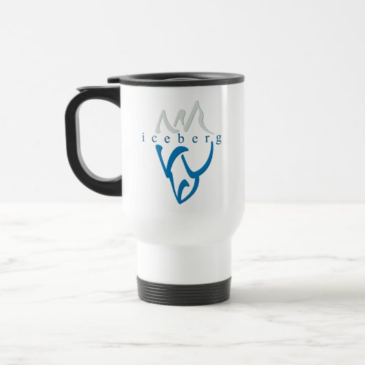 Mug De Voyage Iceberg Abstrait bleu Inspirationnel personnalisé (Gauche)