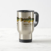 Mug De Voyage Ichthyologie latine de la truite Brown (Devant droit)
