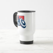 Mug De Voyage Icône de silhouette Captain America (Devant gauche)