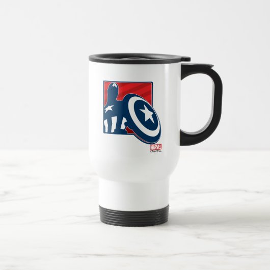 Mug De Voyage Icône de silhouette Captain America (Droite)