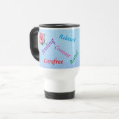 Mug De Voyage Idées heureuses personnalisées de cadeau de (Devant gauche)