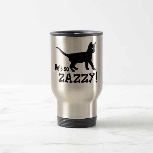 Mug De Voyage Il est tellement Zazzy - Amoureux des chats (Centre)