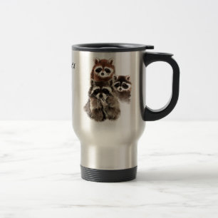 Mug De Voyage Il n'y a jamais trop de Citations Raccoons mignons