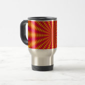 Mug De Voyage Illusion optique design abstrait. (Devant gauche)