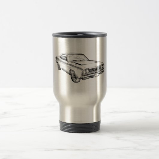 Mug De Voyage Illustration 1968 de voiture de muscle de (Centre)