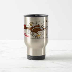 Mug De Voyage Illustration amusante de poulet cool