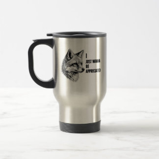 Mug De Voyage Illustration au crayon Renard Je veux juste être a