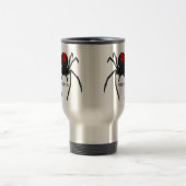 Mug De Voyage Illustration d'araignée noire effrayante (Centre)