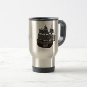 Mug De Voyage Illustration de bateau pirate (Devant droit)